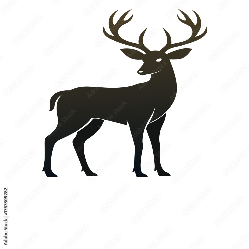Fototapeta premium deer silhouette vector illustration