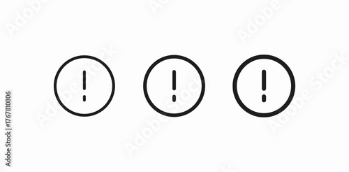 error attention exclamation mark icon sign vector