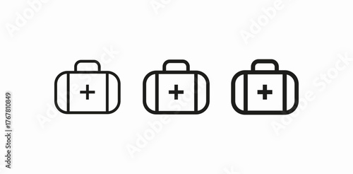 first aid medical bag icon sign vector