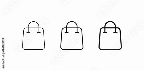 basic shopping bag icon sign vector
