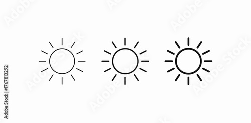 bright sunny weather icon sign vector