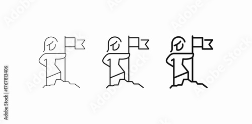 climber plants flag icon sign vector