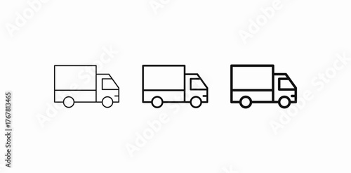 delivery cargo truck icon sign vector