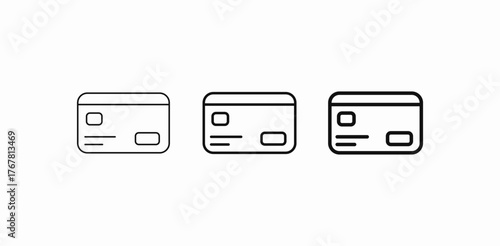 credit debit card icon sign vector