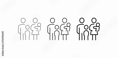family with baby icon sign vector