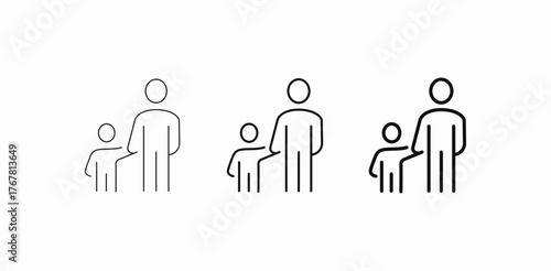 father and son icon sign vector