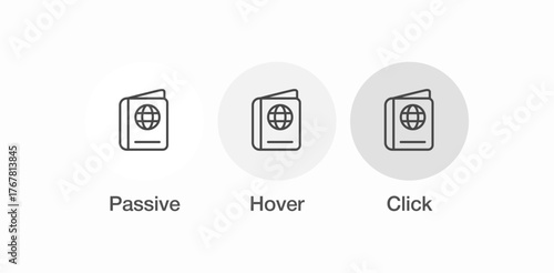 open passport travel icon sign vector