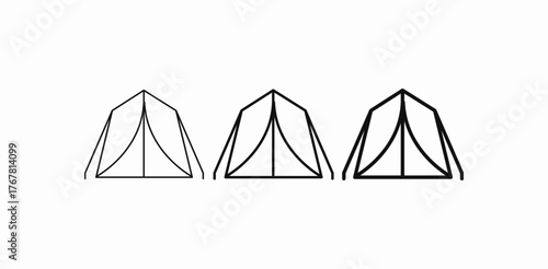 tent a-frame shelter icon sign vector