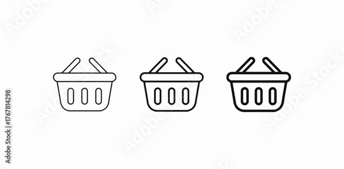 woven goods basket icon sign vector