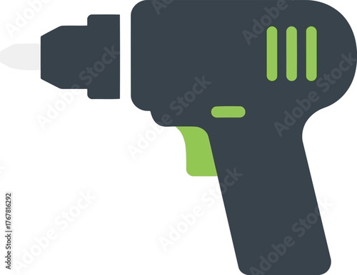 Modern cordless drill tool vector illustration for diy and construction vector