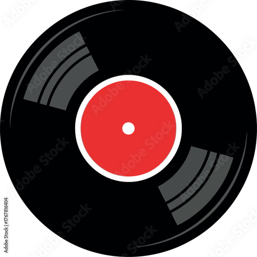 Vintage vinyl record music nostalgia retro audio sound vector