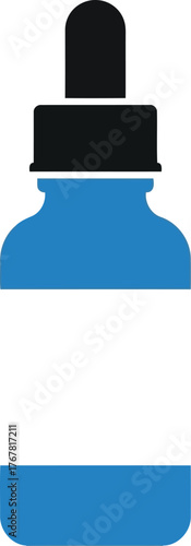 Vibrant blue dropper bottle for serums oils cosmetics vector