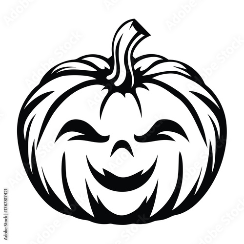Spooky jack o lantern halloween pumpkin carving design art