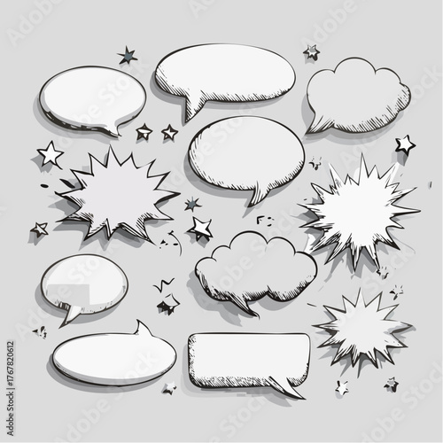 vector comic speech bubbles