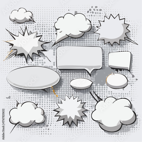 vector comic speech bubbles