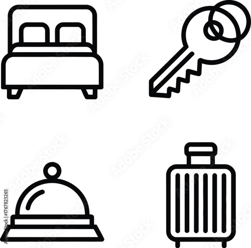 Hotel Services and Accommodation Icons