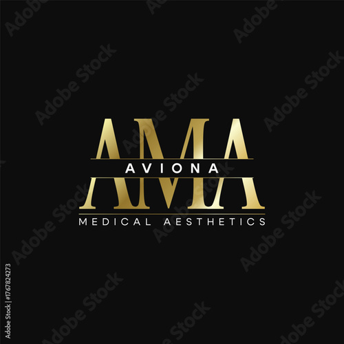 Elegant and modern medical aesthetics logo design representing beauty, wellness, and professional skincare. Perfect for cosmetic clinics, dermatology centers, med spas, and wellness studios.