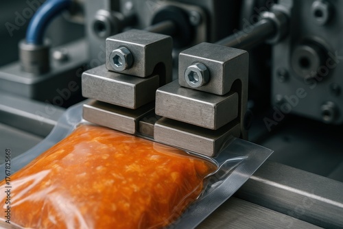 Automated Packaging Machine for Ready-to-Use Food Products with Orange Sauce Filling Process