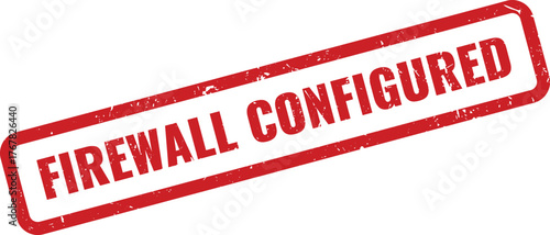 Official Firewall Configured Label for Network Security and Data Protection Systems