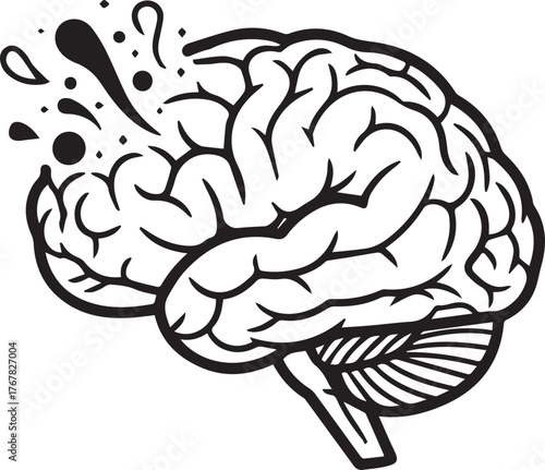 Boost your brainpower with this striking design! Ideal for education, science, and mental health projects needing a powerful visual impact.