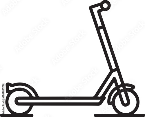 Modern scooter icon for urban transport solutions and eco friendly travel advertising campaigns promoting sustainable city living and active lifestyles