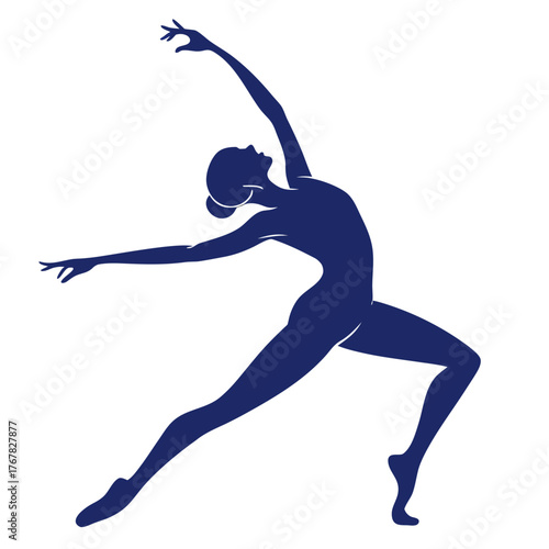 Elegant ballerina in graceful pose