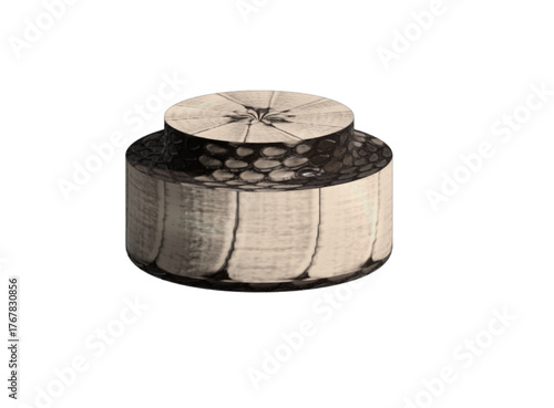wooden box with a compass