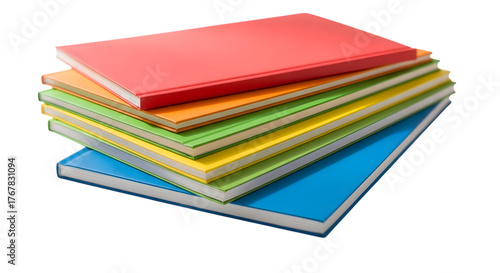 Wallpaper Mural Stack of colorful books with red on top isolated on transparent background Torontodigital.ca