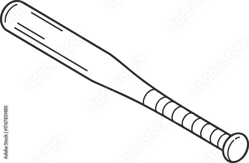 A close-up view of a baseball bat, highlighting its design and grip for sports enthusiasts.