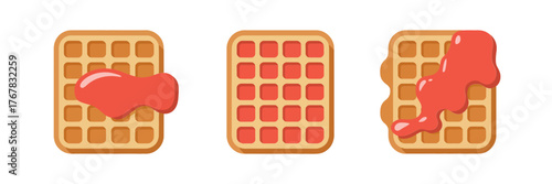 Splash zone water playground, isometric layout with sign, benches and sprays, fenced attraction, family fun, clean vector graphic