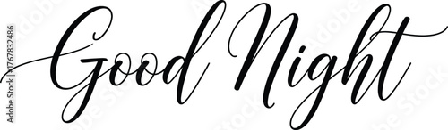 Elegant Calligraphy Good Night Message for Peaceful Sleep