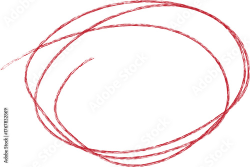 Abstract red swirl scribble design. Hand-drawn circular spiral line artwork. Minimal swirling sketch for creative backgrounds and modern graphic layouts.