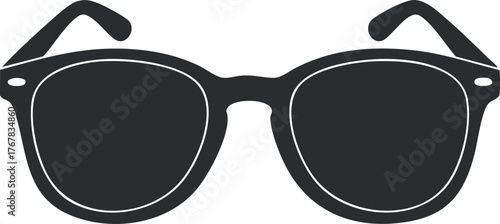 Stylish black sunglasses ideal for summer outings and sun protection.