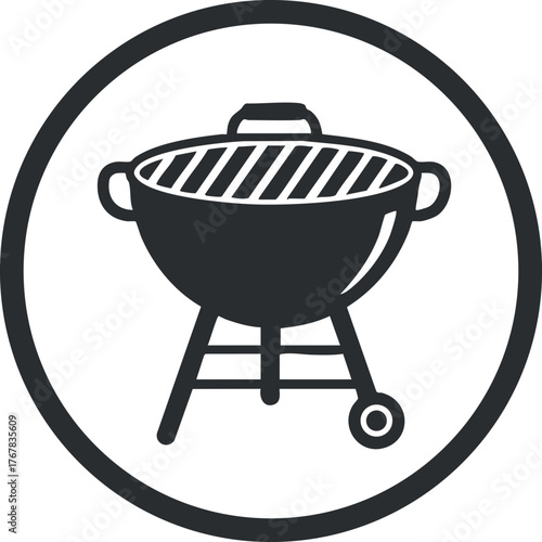 Icon of a classic barbecue grill for outdoor cooking and summer gatherings
