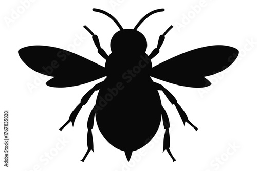 Simple vector illustration of a bee. Ideal for nature, insect, or children's content; conveys playfulness, energy, and teamwork in engaging images