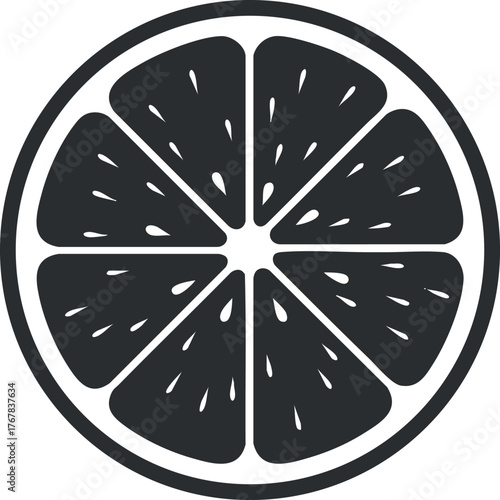 A stylized illustration of a lime sliced into wedges, showcasing its juicy interior.