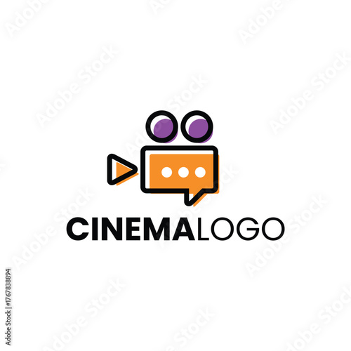Movie Camera Logo Design. Minimalist and Modern. Vector illustration