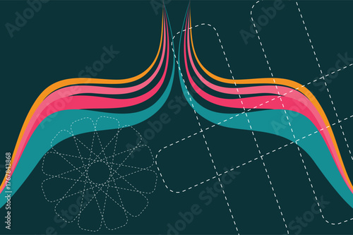 Abstract geometric shapes background design, the colorful background uses for advertising, book page, paintings, printing, mobile backgrounds, book, covers, screen savers, web page, 