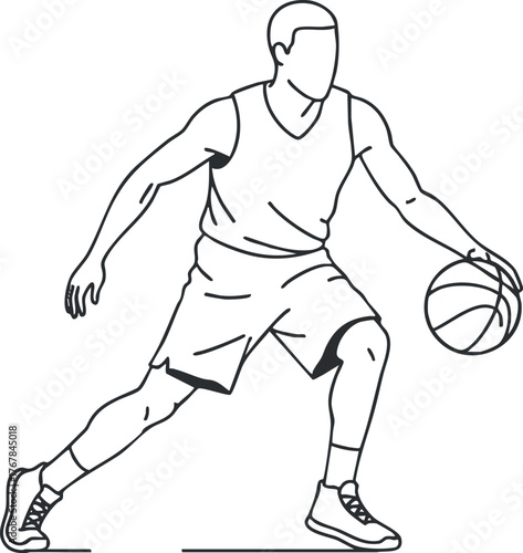 A dynamic illustration of a basketball player in action showcasing athleticism and movement.
