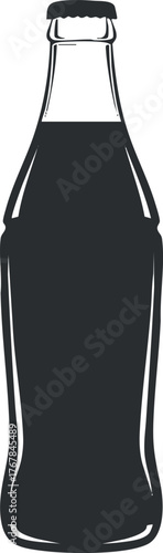 An illustration of a classic glass bottle typically used for soft drinks or beverages