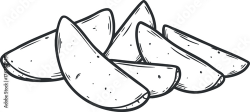 Illustration of fresh citrus fruit slices arranged on a table for a healthy snack.