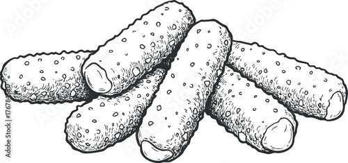 A pile of crispy fried snacks perfect for parties or casual dining.