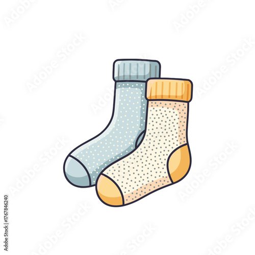 Cozy socks illustration.