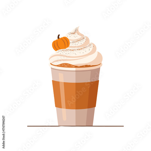 Pumpkin spice latte art