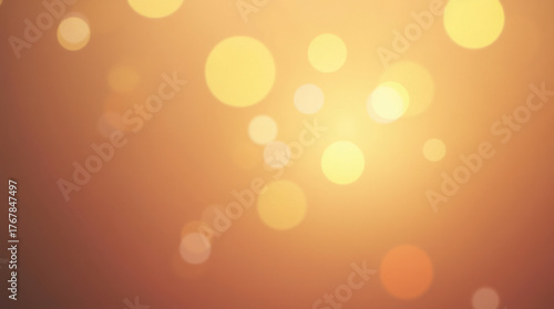 Softly blurring golden bokeh lights creating a warm and inviting abstract background