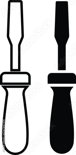 Black handyman tools icon set, construction and repair equipment collection, carpentry and workshop instrument in flat and line outline style, mechanical, industrial and DIY tool vector illustration