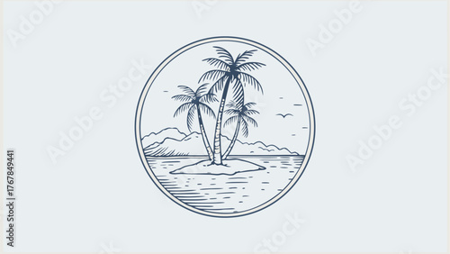 vector illustration of a palm tree