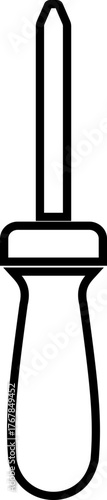 Black handyman tool icon, construction and repair equipment collection, carpentry and workshop instrument in line outline style, mechanical, industrial and DIY tool vector illustration