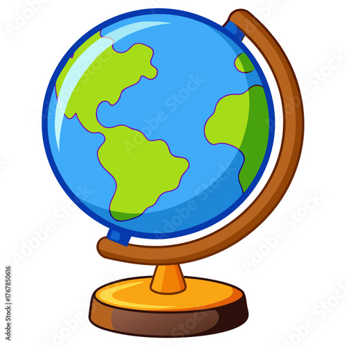 globe on white background