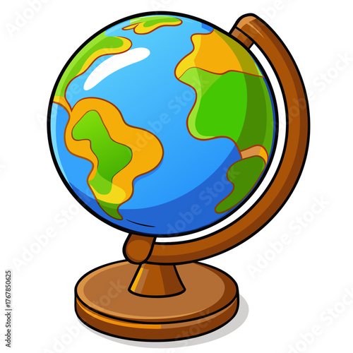 globe on white background